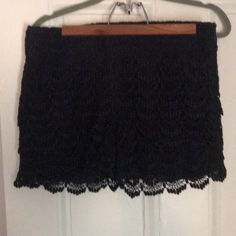 Loft Navy Blue Scalloped Shorts